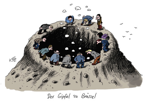 Cartoon: Vulkan-Gipfel (medium) by Stuttmann tagged eurogipfel,brüssel