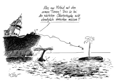 Cartoon: Walfang (medium) by Stuttmann tagged walfang,ölpest,bp,walfang,ölpest,bp,öl