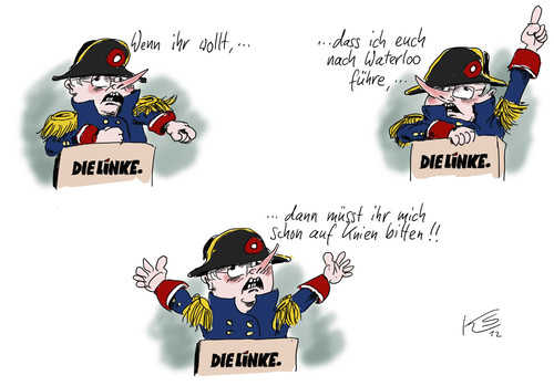 Cartoon: Waterloo (medium) by Stuttmann tagged oskar,lafontaine,linke