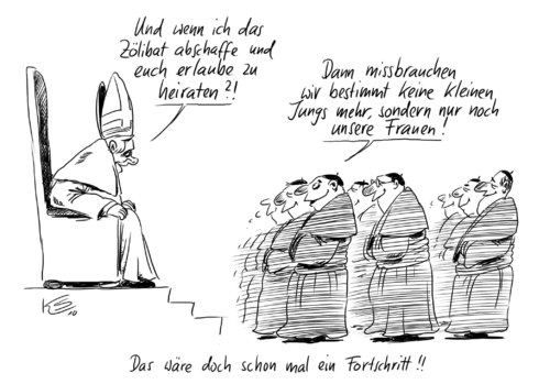 Cartoon: Zölibat (medium) by Stuttmann tagged missbrauch,kirche,zölibat,papst,kirche,missbrauch,zölibat,beichte,religion,glaube,sünde,beichtstuhl,sexueller mißbrauch,skandal,sexueller,mißbrauch,bischof,papst