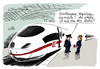 Cartoon: Idioten (small) by Stuttmann tagged db,deutsche,bahn,ice,entschleunigung,verspätungen,zugverkehr