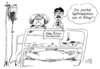 Cartoon: Komapatient (small) by Stuttmann tagged gesundheitsreform,kopfpauschale,rösler
