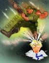 Cartoon: Dreams of a Nurd (small) by remyfrancis tagged illustration drawing freehand war soldier dream boy nurd fantasy gaming caricature cartoony vector