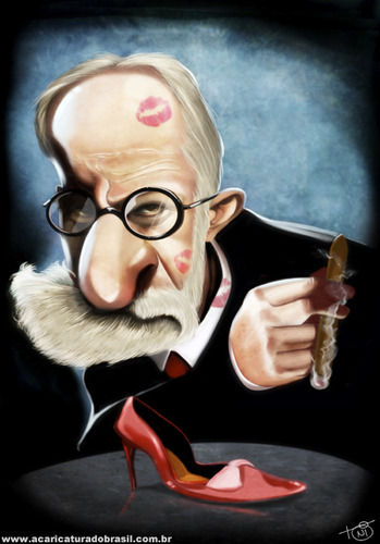 Cartoon: Caricature of Freud (medium) by Toni DAgostinho tagged freud