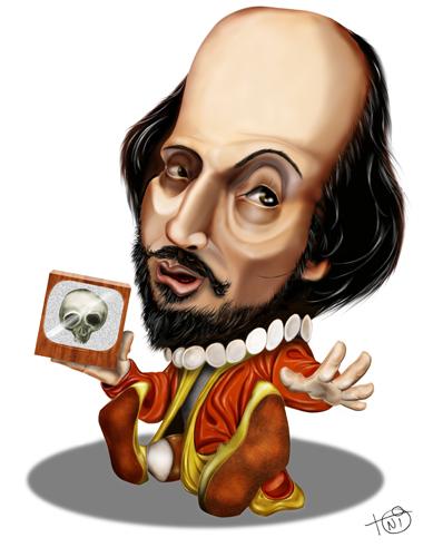 Cartoon: Shakespeare (medium) by Toni DAgostinho tagged caricature