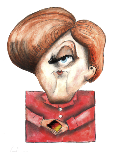 Cartoon: Angela Merkel (medium) by horate tagged politics