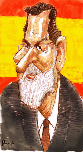 Cartoon: Rajoy (medium) by horate tagged spanish