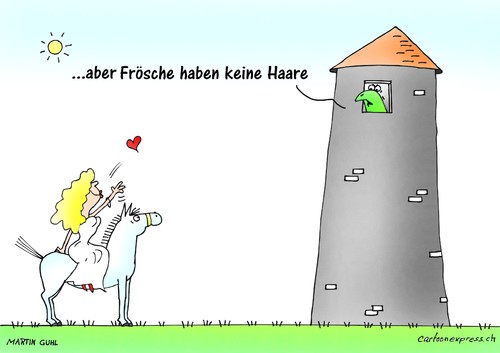 Cartoon: maerchen frosch turm (medium) by martin guhl tagged maerchen,frosch,turm