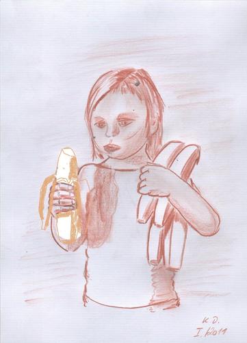 Cartoon: chiquita fake (medium) by tobelix tagged kinder,banana,banane,chiquita,tobelix,children