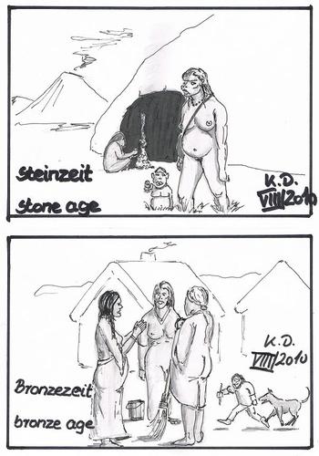 Cartoon: evolution II  -  Frau   -  woman (medium) by tobelix tagged evolution,frau,woman,unterschied,difference,tobelix