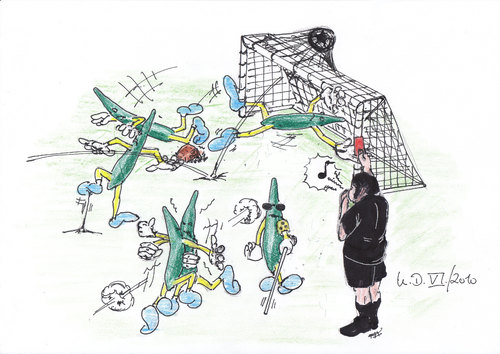 Cartoon: Gurkentruppe (medium) by tobelix tagged tobelix,herumeiern,stolpern,fussball,regierung,gurkentruppe