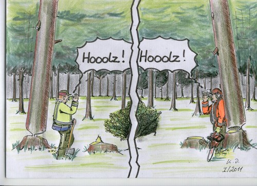 Cartoon: Männer im Wald... (medium) by tobelix tagged tobelix,chainsaw,motorsäge,axe,axt,wood,wald,safety,sicherheit,lumberjack,holzfäller