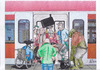 Cartoon: S-Bahn Haltestelle (small) by tobelix tagged sbahn,subway,metro,train,halt,stop,fronten,unnachgiebig,stubborn,einsteigen,enter,aussteigen,get,out,tobelix