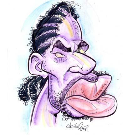 Cartoon: Mick Jagger wants his lips bakk (medium) by subwaysurfer tagged cartoon,caricature,man