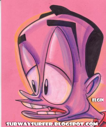 Cartoon: Pink Homie One (medium) by subwaysurfer tagged cartoon,animation,animated,caricature,man