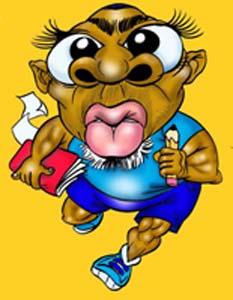 Cartoon: Running man Elgin (medium) by subwaysurfer tagged caricature,cartoon,man