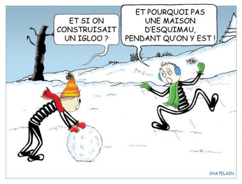 Cartoon: IGLOO (medium) by chatelain tagged humour,igloo