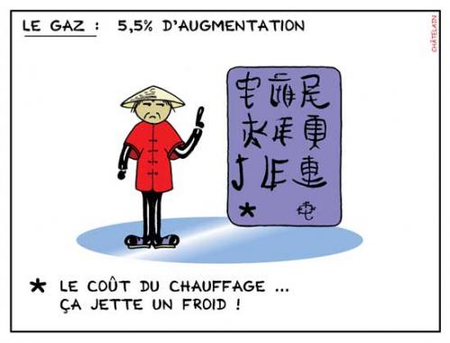 Cartoon: L eau dans le gaz (medium) by chatelain tagged humour,gaz,patarsort,