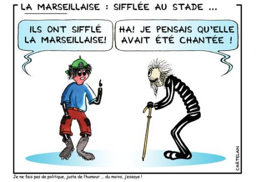 Cartoon: La Marseillaise (medium) by chatelain tagged humour,blague,chatelain