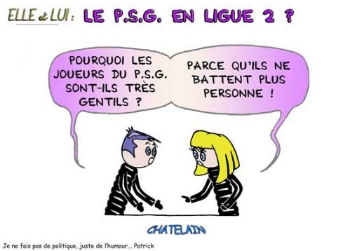 Cartoon: Le PSG (medium) by chatelain tagged humour,psg