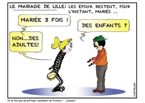 Cartoon: Mariage Lille (medium) by chatelain tagged humour,patarsort