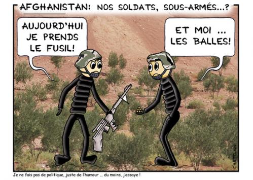 Cartoon: Nos soldats en Afghanistan ... (medium) by chatelain tagged soldats,humour,afghanistan