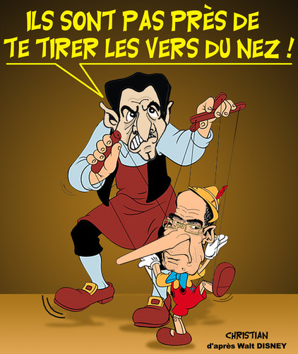 Cartoon: Affaire WOERTH (medium) by CHRISTIAN tagged woerth,sarkozy