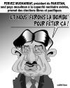 Cartoon: Elections au Pakistan ... (small) by CHRISTIAN tagged pakistan,elections,musharraf,nucleaire