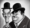 Cartoon: Laurel and Hardy (small) by tooned tagged cartoon caricature illustration