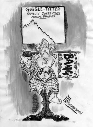 Cartoon: COMMITTING SUICIDE (medium) by Tim Leatherbarrow tagged suicide,tricks,jokes,bang,gun