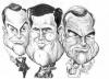Cartoon: JAMES BOND  ONCE LONG AGO (small) by Tim Leatherbarrow tagged james bond sean connery george lazenby oo7 caricature spies film