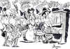 Cartoon: THE JAZZ BAND (small) by Tim Leatherbarrow tagged jazz,jazzband,groove,music,timleatherbarrow