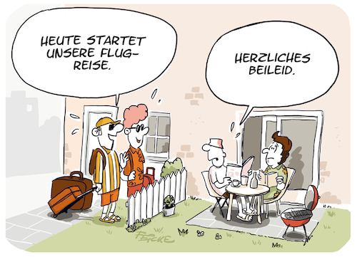 Cartoon: Flugreise (medium) by FEICKE tagged flugreise,flughafen,airport,urlaub,ferien,chaos,streik,absagen,corona,flugreise,flughafen,airport,urlaub,ferien,chaos,streik,absagen,corona