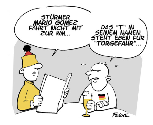 Cartoon: Gomez bleibt zuhause (medium) by FEICKE tagged fussball,national,mannschaft,elf,team,dfb,deutscher,bund,jogi,löw,bundestrainer,mario,gomez,stürmer,tor,torgefahr,fussball,national,mannschaft,elf,team,dfb,deutscher,bund,jogi,löw,bundestrainer,mario,gomez,stürmer,tor,torgefahr