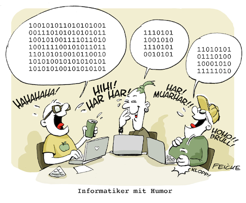 Cartoon: INFORMATIKERHUMOR (medium) by FEICKE tagged humor,witz,binär,informatiker,informatik,digital,nerd,programmieren,gag,sprache,edv,pc,computer,humor,witz,binär,informatiker,informatik,digital,nerd,programmieren,gag,sprache,edv,pc,computer