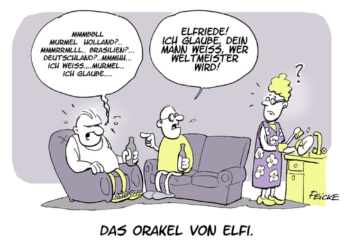 Cartoon: WM Orakel (medium) by FEICKE tagged fussball,wm,weltmeister,weltmeisterschaft,brasilien,holland,niederlande,sport,orakel,delphi,feicke,fussball,wm,weltmeister,weltmeisterschaft,brasilien,holland,niederlande,sport,orakel,delphi,feicke