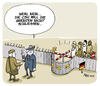 Cartoon: Grenze zu? (small) by FEICKE tagged bayern,deutschland,österreich,grenze,fluchtling,refugee,csu,union,cdu,merkel