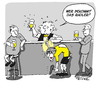 Cartoon: Radler (small) by FEICKE tagged radler,fahrrad,bier,mischgetränk,mix,alsterwasser,brause,alkohol,bar,kneipe,trinken