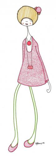 Cartoon: Flower (medium) by maicen tagged illustration,drawing,girl,hair,dress,maicen