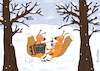 Cartoon: Squirrels (small) by Sergei Belozerov tagged squirrel,eichhörnchen,holiday,feiertag,alkohol,wodka,harmonika,betrunken,besoffen