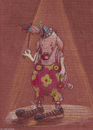 Cartoon: Saukomisch (small) by monika boos tagged pig,sau,komisch,clown,spaß,fun