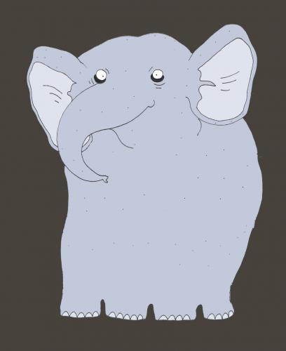 Cartoon: Elephant (medium) by jannis tagged animal