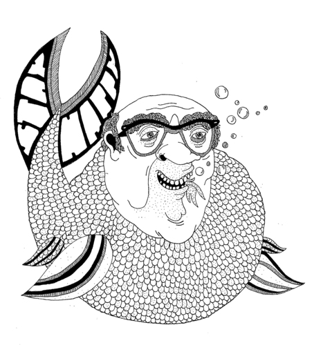 Cartoon: fishman or something.. (medium) by jannis tagged people