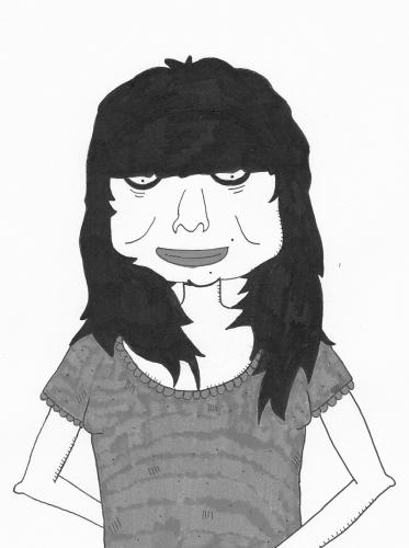 Cartoon: Silje - a girl in my class (medium) by jannis tagged people
