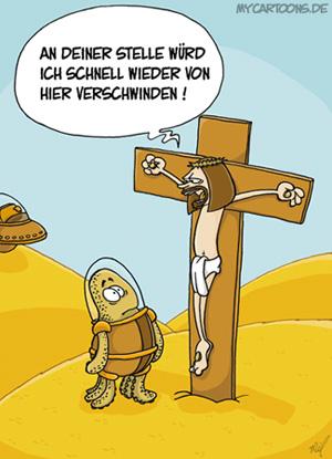 Cartoon: Alien-Jesus (medium) by mil tagged jesus,alien,ufo,außerirdischer,kreuzigung,tipp,mil