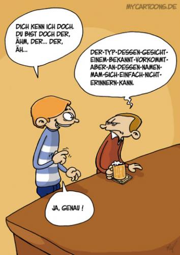 Cartoon: Der Typ (medium) by mil tagged mann,typ,name,bekanntschaft,mil,