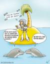 Cartoon: Insel Sänger (small) by mil tagged insel,mann,sänger,berühmt,delfine,mil,