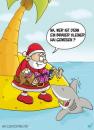 Cartoon: Insel Weihnacht (small) by mil tagged christmas cartoon mil weihnachtsmann geschenke