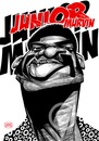 Cartoon: Junior Murvin (small) by Russ Cook tagged caricature,junior,murvin,lee,scratch,perry,musician,police,and,thieves,reggae,singer,russ,cook,the,clash