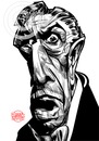 Cartoon: Vincent Price sketch (small) by Russ Cook tagged vincent,price,painting,caricature,russ,cook,acrylic,paint,horror,macabre,monster,mash,michael,jackson,thriller,film,house,of,usher,wax,edward,scissorhands,theatre,blood